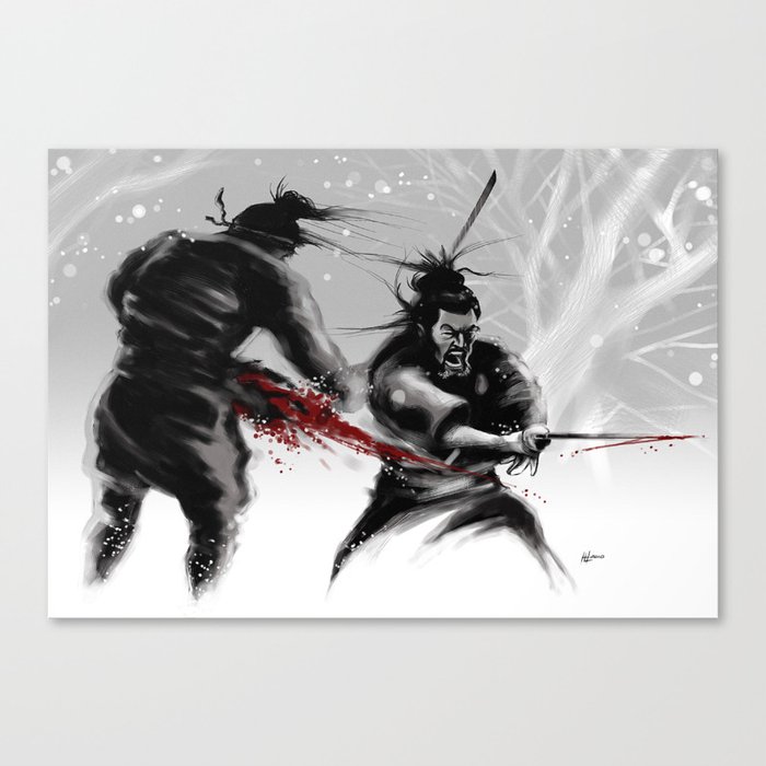 Samurai fight Canvas Print
