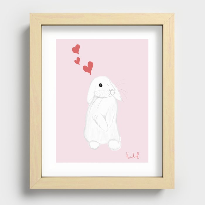 Bunny Love Recessed Framed Print