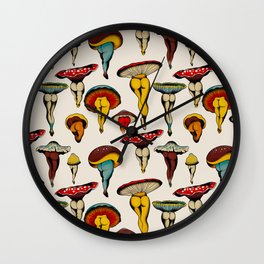 Sexy mushrooms Wall Clock
