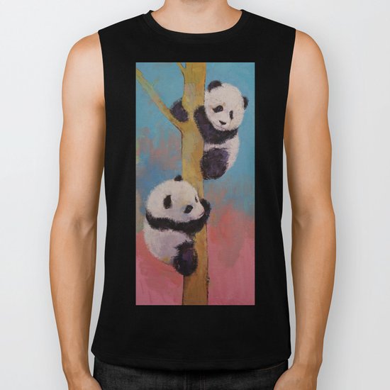 Panda Fun Biker Tank