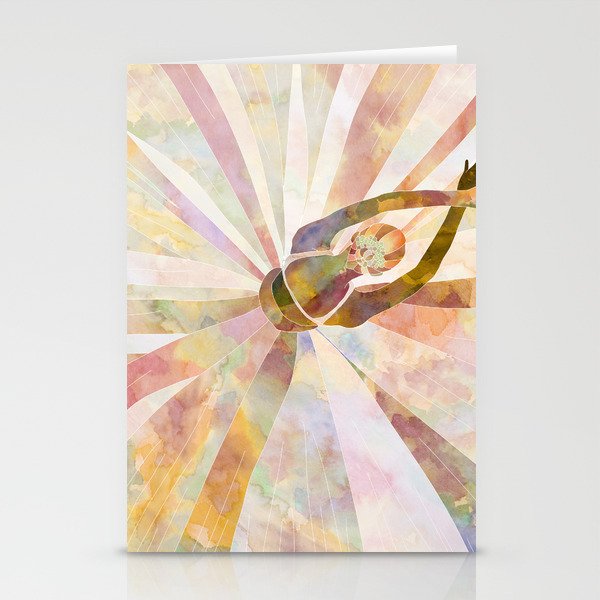 Sleeping Ballerina Floral - Gold Summer Palette Stationery Cards