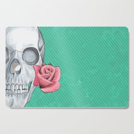 Skull and Rose Cutting Board