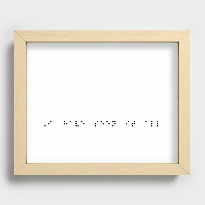 I have seen it all Recessed Framed Print