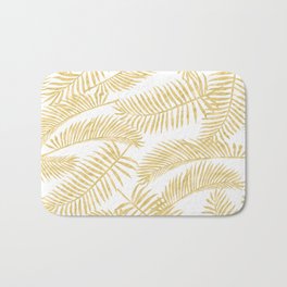 Palm Leaf Pattern Golden Badematte