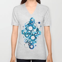 Medium Hadron Collider - Watercolor Painting V Neck T Shirt