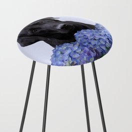 Black Labrador Dog -  Counter Stool