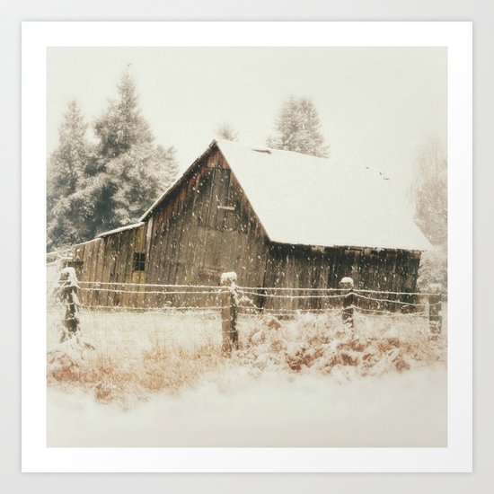 Rustic Winter Art Print