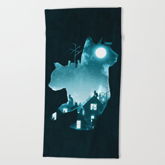 Under the Moon Beach Towel