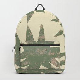 Green Grungy Malibu Palms Boho Chic Leaves Backpack