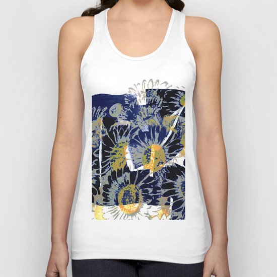 daisies on astract bakground Unisex Tank Top