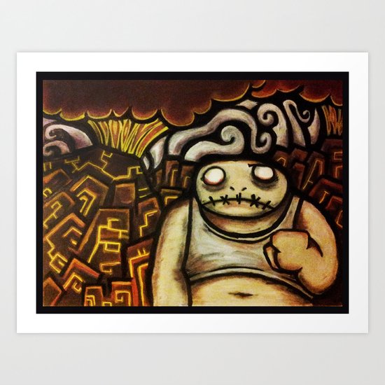 Don't look behind you Art Print