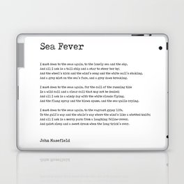 Sea Fever - John Masefield Poem - Literary Print - Typewriter Laptop Skin