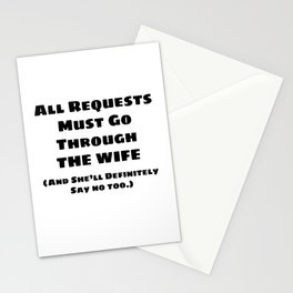 All Requests Wife Stationery Card