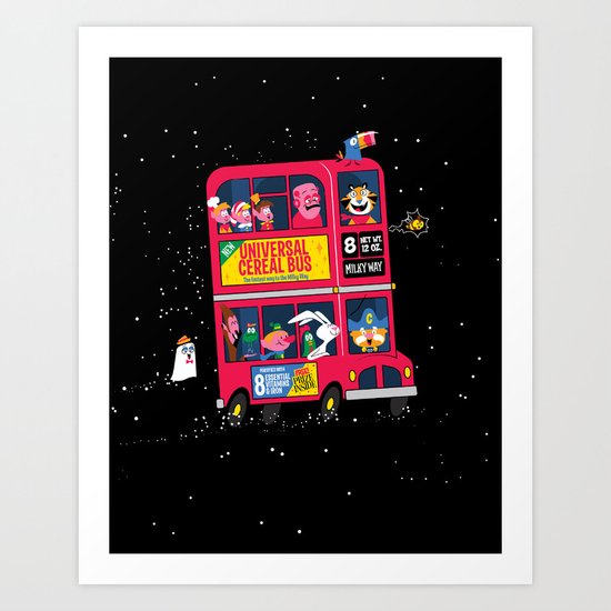 Universal Cereal Bus Art Print