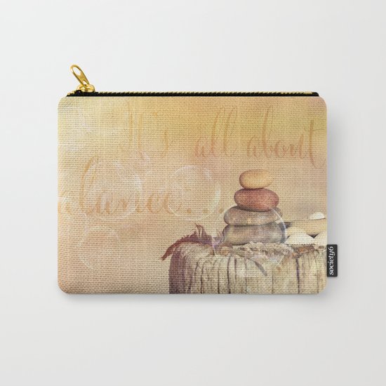 Balance Stone Cairn Sunset Bubbles Light Carry-All Pouch