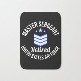 Master Sergeant Retired United Sates Air Force Retirement Bath Mat