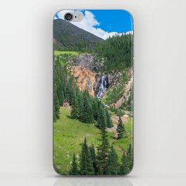 Cabin and Waterfall in the Mountains iPhone Skin