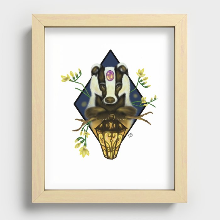 Badger Recessed Framed Print