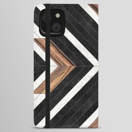 Urban Tribal Pattern No.1 - Concrete and Wood iPhone Wallet Case