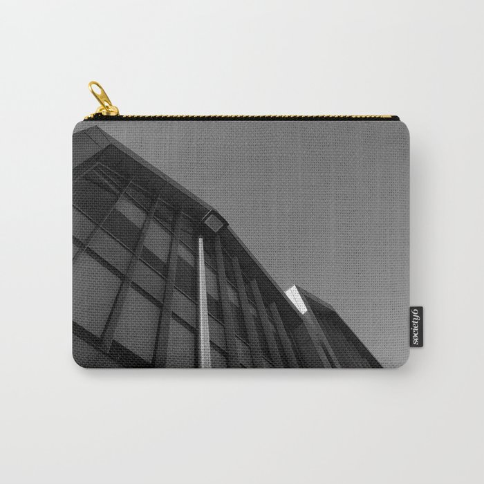 black and white building abstract Carry-All Pouch