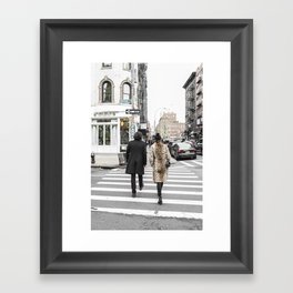 Fashion walk Framed Art Print