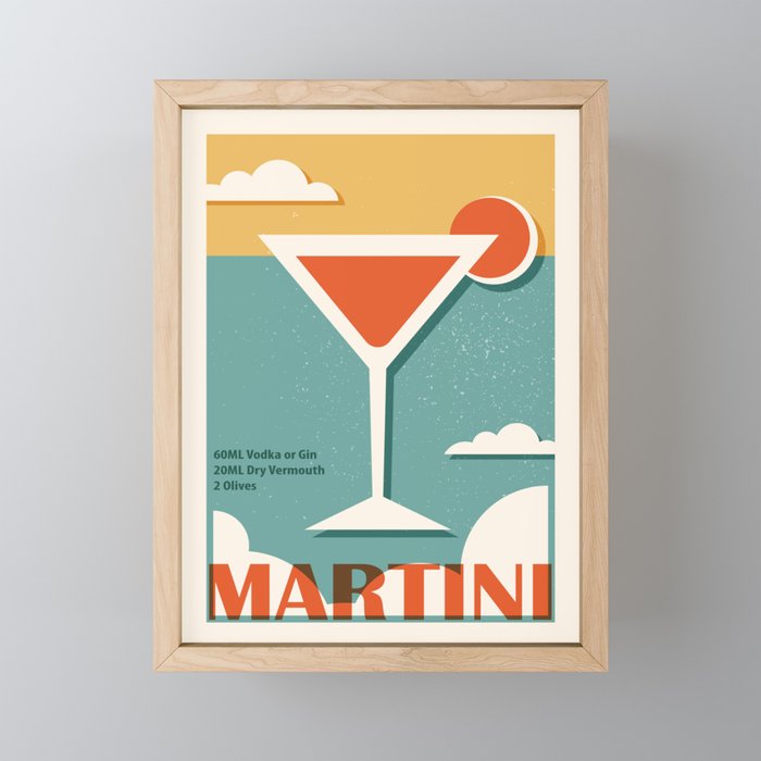 Vintage Art Glass Funky Martini Glass