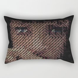 Hedgehog geometric pattern portrait of Mia Wallace Rectangular Pillow