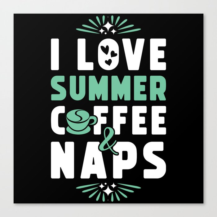 Summer Coffee And Nap Canvas Print