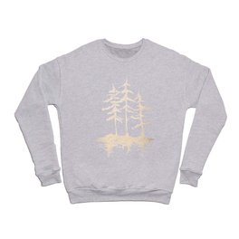 Three Sisters Forest White Gold Trees Crewneck Sweatshirt