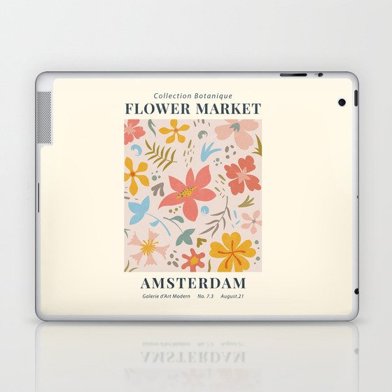 Vintage Flower Market Amsterdam Art Galerie Laptop & iPad Skin