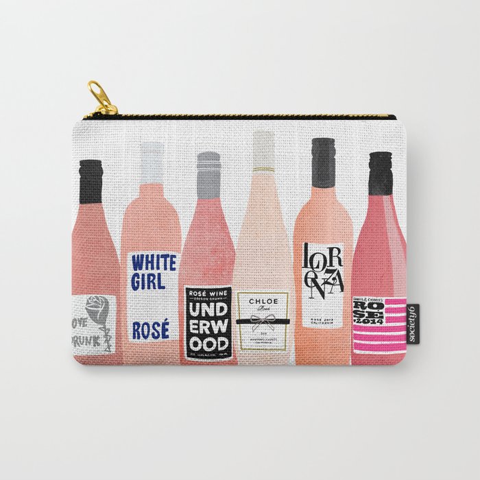 Rose Wine Bottles Carry-All Pouch