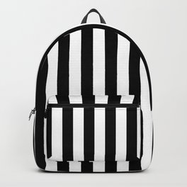 Stripes Black and White Vertical Backpack | Pattern, Digital, Black And White, Graphicdesign 