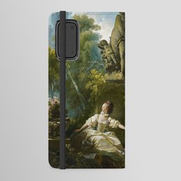 The Progress of Love, The Meeting, 1771-1773 by Jean-Honore Fragonard Android Wallet Case