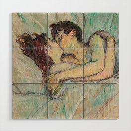 Toulouse-Lautrec - In Bed, The Kiss Wood Wall Art