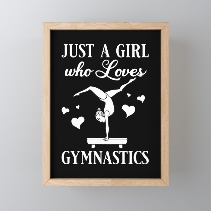 Gymnastic Tumbling Athletes Coach Gymnast Framed Mini Art Print