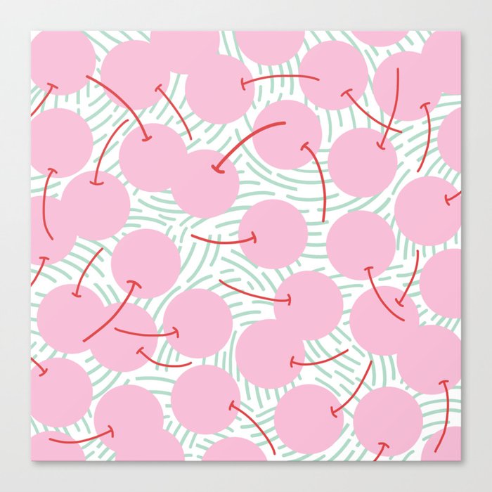 Pink cherries Canvas Print