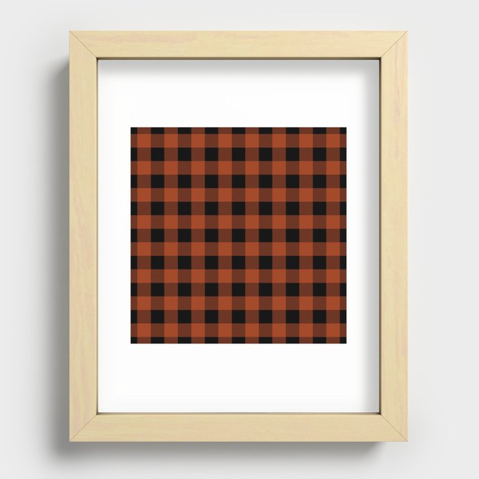 Copper Buffalo Check Recessed Framed Print