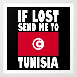 Tunisia Flag Saying Art Print