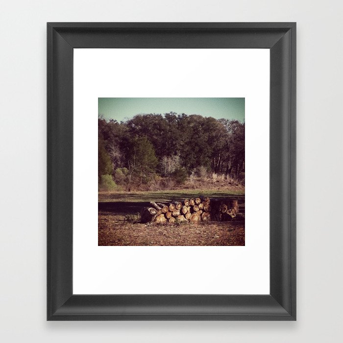 Ranch Firewood Framed Art Print