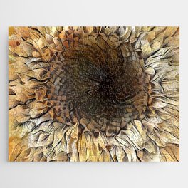 Watercolor Tiger Sunflower Elegant Collection Jigsaw Puzzle