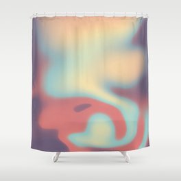 Melted Liquid Sunset Gradient Fluid Abstract Artwork Shower Curtain