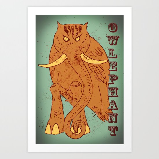 Owlephant Art Print