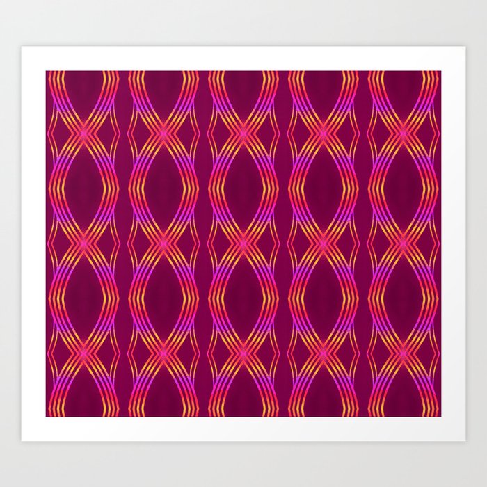 Color Weave Pink Two Art Print