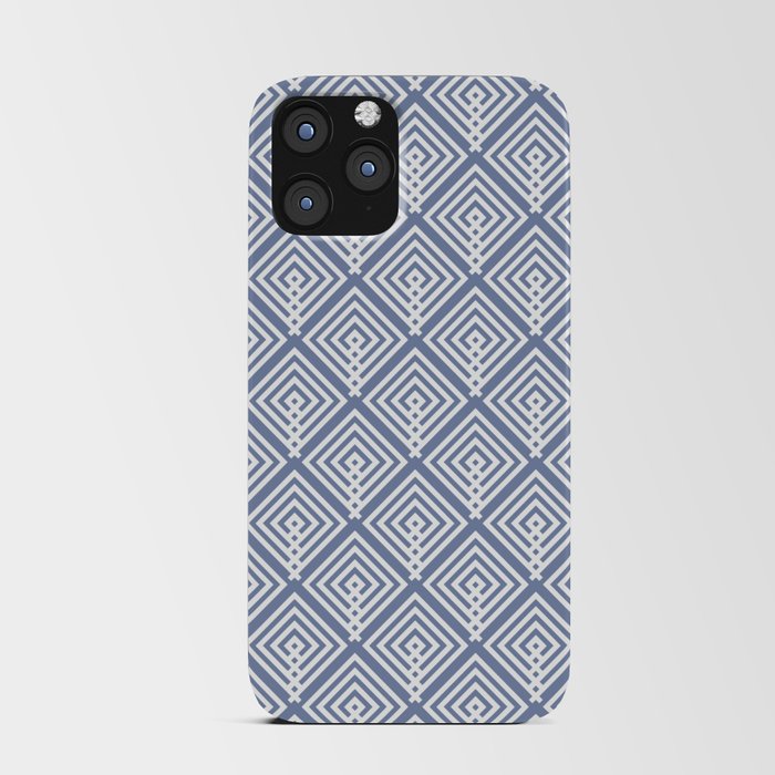 Blue Square Pattern iPhone Card Case