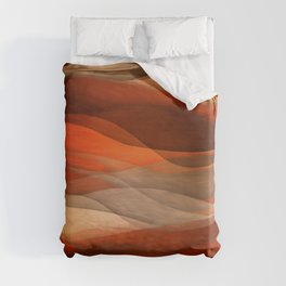 "Sea of sand and caramel waves" Duvet Cover