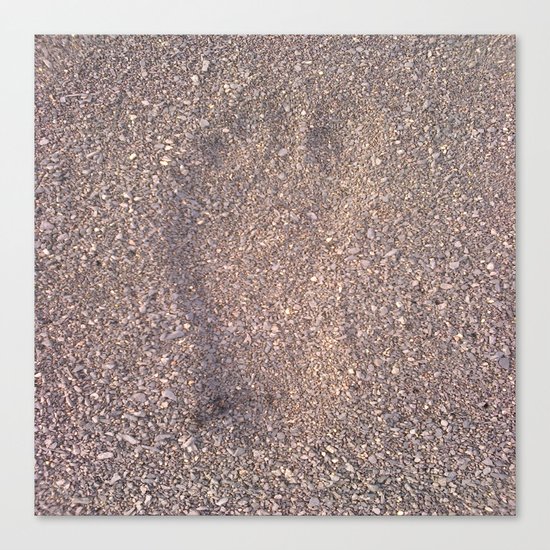 trace in the sand Canvas Print
