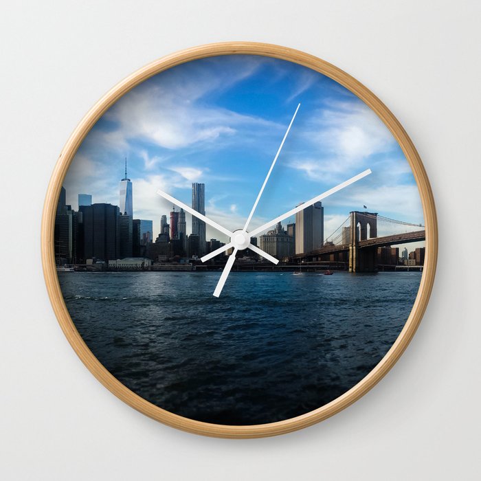New York Skyline - Color Wall Clock