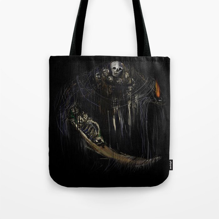 Gravelord Nito - Dark Souls (black tee PNG edition) Tote Bag