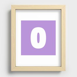 0 (White & Lavender Number) Recessed Framed Print