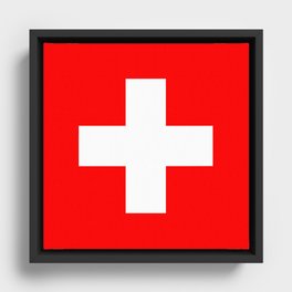 Flag of Switzerland Swiss Flag Framed Canvas